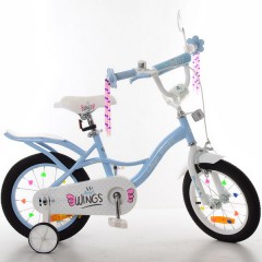 Купить Велосипед детский PROF1 14д. SY14196, Angel Wings, голубой