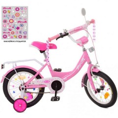Велосипед детский PROF1 14д. XD1411 Princess, розовый