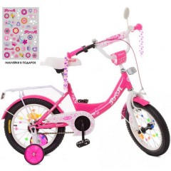 Купить Велосипед детский PROF1 14д. XD1413 Princess, малиновый