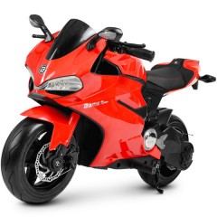 Купить Детский мотоцикл M 4262 EL-3, мягкое сиденье, красный