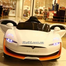 Детский электромобиль T-7636 EVA WHITE, Tesla, мягкие колеса фото 11
