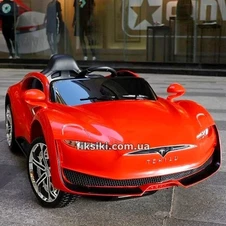 Детский электромобиль T-7636 EVA RED, Tesla, мягкие колеса фото 11