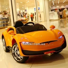 Детский электромобиль T-7636 EVA YELLOW, Tesla, мягкие колеса фото 11