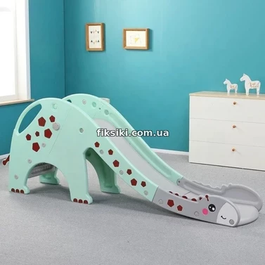 Детская горка GIRAFE-5 Жираф, мятно-серая