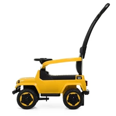 Детская каталка-толокар M 4288-6 Jeep, родительская ручка, желтая фото 11