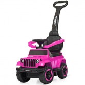Детская каталка-толокар M 4288-8 Jeep, родительская ручка, розовая