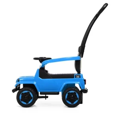 Детская каталка-толокар M 4288-12 Jeep, родительская ручка, голубая фото 11