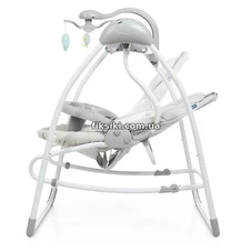 Детские качели ME 1028 SENSA Circles Mint, шезлонг, серые фото 11