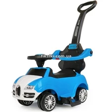 Детская каталка-толокар T-931 BLUE Bugatti, с родительской ручкой