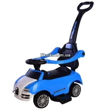 Детская каталка-толокар T-931 BLUE Bugatti, с родительской ручкой купить