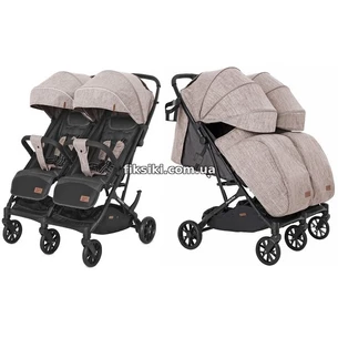 Коляска прогулочная CARRELLO Presto Duo CRL-5506 Steam Beige, для двойни