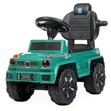 Детская каталка-толокар M 3899 L-5, Mercedes с родительской ручкой, зеленая фото 11