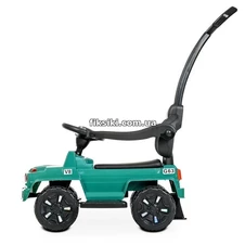 Детская каталка-толокар M 3899 L-5, Mercedes с родительской ручкой, зеленая фото 33
