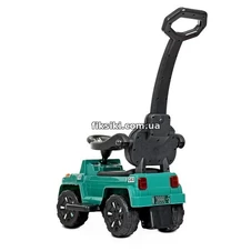 Детская каталка-толокар M 3899 L-5, Mercedes с родительской ручкой, зеленая фото 44