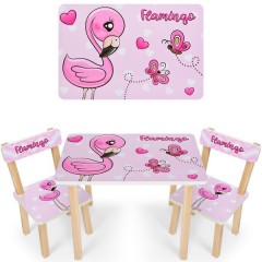 Купить Детский столик 501-71 со стульчиками, Фламинго