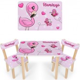 Детский столик 501-71 со стульчиками, Фламинго
