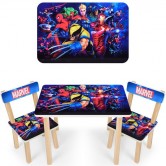 Детский столик 501-78 со стульчиками, супергерои
