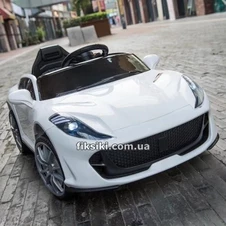 Детский электромобиль T-7653 EVA WHITE, Ferrari, белый фото 11