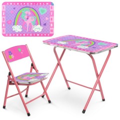 Купить Детский столик A19-unicorn со стульчиком, единорог