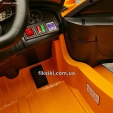 Детский электромобиль T-7657 EVA ORANGE, мягкие колеса, оранжевый фото 77