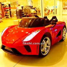 Детский электромобиль T-7656 EVA RED, мягкие колеса, красный фото 11