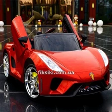 Детский электромобиль T-7656 EVA RED, мягкие колеса, красный фото 44