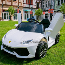Детский электромобиль T-7655 EVA WHITE Lamborghini, белый фото 11