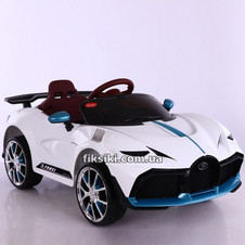 Детский электромобиль T-7658 EVA WHITE Bugatti, мягкие колеса