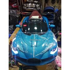 Детский электромобиль T-7658 EVA BLUE Bugatti, мягкие колеса фото 11