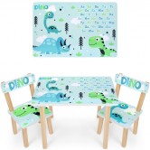 Детский столик 501-93 (UA), со стульчиками, динозавр