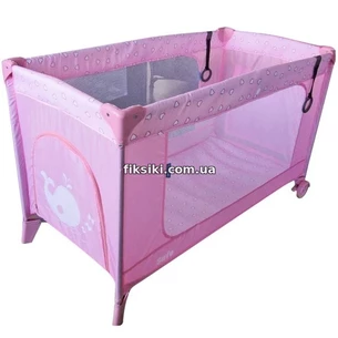 Детский манеж ME 1016 SAFE Heart pink, розовый