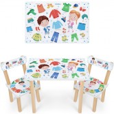 Детский столик 501-105(EN), со стульчиками, вещи