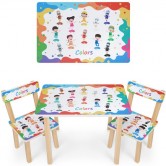 Детский столик 501-106(EN), со стульчиками, вещи