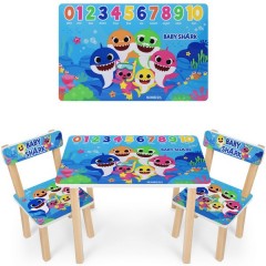 Купить Детский столик 501-107(EN), со стульчиками, акулы