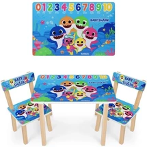 Детский столик 501-107(EN), со стульчиками, акулы