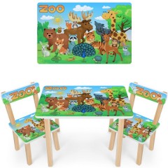 Купить Детский столик 501-109(EN), со стульчиками, зоопарк