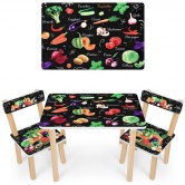 Детский столик 501-112(EN), со стульчиками, овощи