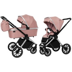 Купить Прогулочная коляска CARRELLO Optima CRL-6503 (2in1) Hot Pink, лен | Прогулянкова коляска CARRELLO Optima CRL-6503 (2in1) Hot Pink