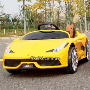 Детский электромобиль T-7659 EVA YELLOW, Lamborghini, мягкие колеса