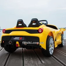 Детский электромобиль T-7659 EVA YELLOW, Lamborghini, мягкие колеса фото 11
