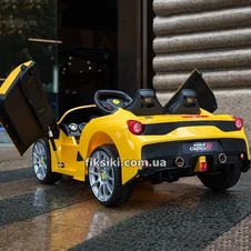 Детский электромобиль T-7659 EVA YELLOW, Lamborghini, мягкие колеса фото 33