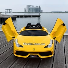 Детский электромобиль T-7659 EVA YELLOW, Lamborghini, мягкие колеса фото 44