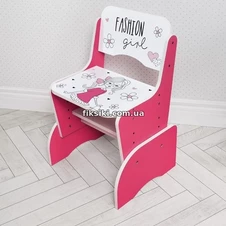 Детская парта W 2071-99-3 со стульчиком, девочка , малиновая фото 33