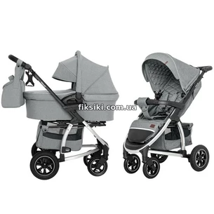 Коляска универсальная CARRELLO Vista CRL-6506 (2in1) Shark Gray, лен