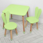 Детский столик 04-025G+1 со стульчиками, зеленый