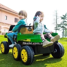 Детский электромобиль M 4285 EBLR-5 (24V), кожаное сиденье , зеленый фото 11