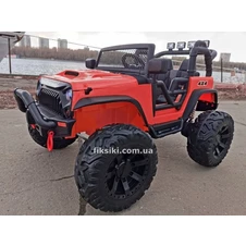 Детский электромобиль M 4553 EBLR-3 (24V) Jeep, мягкое сиденье , красный фото 11