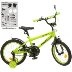 Купить Велосипед детский PROF1 16д. Y1671 Dino, салатово-черный матовый