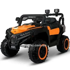 Детский электромобиль M 4198 EBLR-7 NEW, кожаное сиденье, оранжевый фото 11