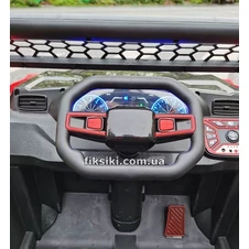 Детский электромобиль M 4453 EBLR-8 джип, кожаное сиденье , розовый фото 55